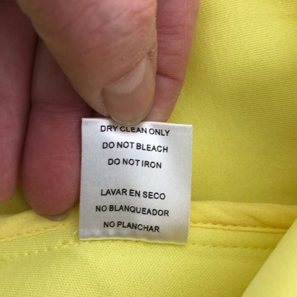 English Rose Yellow Scuba Mini Dress Tunic S NWT - Picture 5 of 8